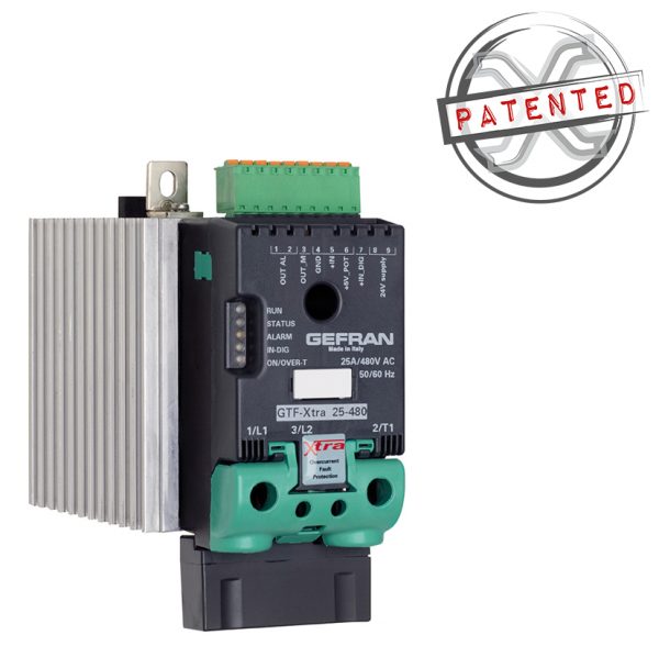 GTF-Xtra Gefran Bộ điều khiển điện một pha 60A bảo vệ sự cố quá dòng giám sát dòng điện tải cắt điện nếu tải đạt đến ngưỡng đặt trước bào về thiết bị