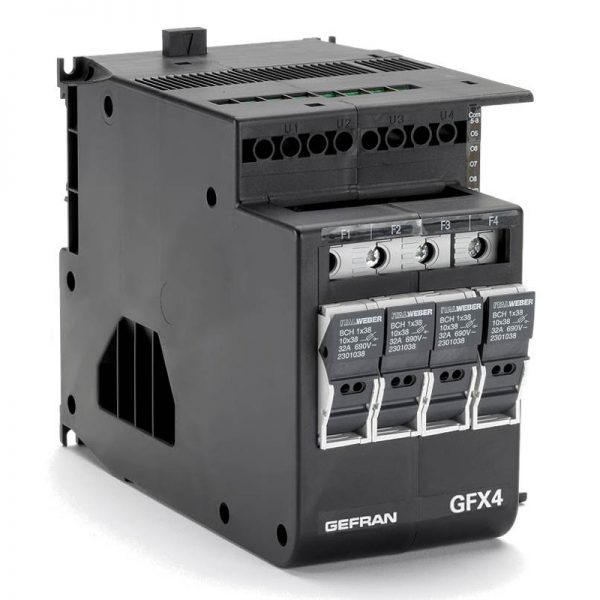 Phụ kiện nguồn GFX4-SSR GFX4 Gefran đại lý chính thức hãng Gefran chính hãng Bộ nguồn trạng thái rắn với bốn SSR và bộ tản nhiệt để thay thế GFX4
