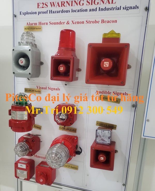 D2xC1X10 E2S Việt Nam - Alarm Horn Sounder & Xenon Strobe E2S Việt Nam D2xC1X10DC024DN1A1R/R globally certified ATEX, IECEx Zone 2 & 22 NEC/CEC CI D2 NEC CI Zone 2